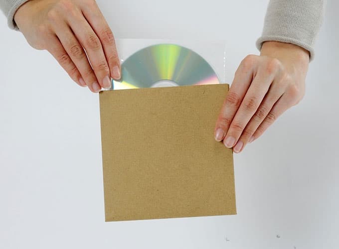 CD紙ジャケット 厚紙製 クラフト茶（再生紙）50枚セット|紙ジャケット 