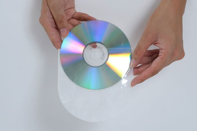 CD用 内袋 片面OPP＋片面不織布 丸底 200枚セット