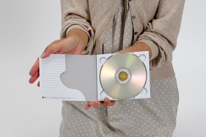 CD紙ケース 内側ポケット付き 定形郵便対応 白＋専用封筒 50組セット