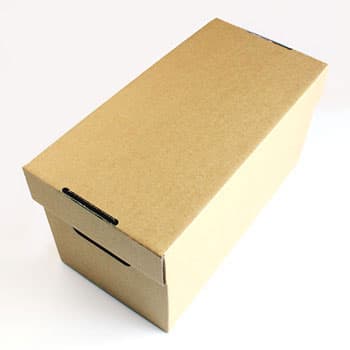 EPレコード用 段ボール箱 蓋付き クラフト茶（再生紙）2箱セット