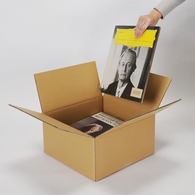 LPレコード用 段ボール箱（ダンボールボックス）LP30枚用 平置き 10箱セット|メディアパッケージ