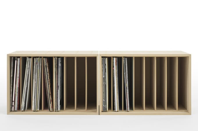 LPレコード収納ボックス 仕切り付き レコード棚 レコードラック