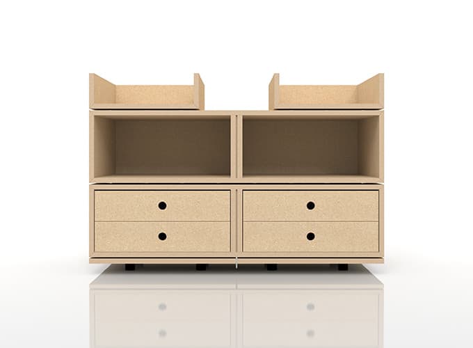 A4書類の収納 組み合わせ家具 ボックス家具