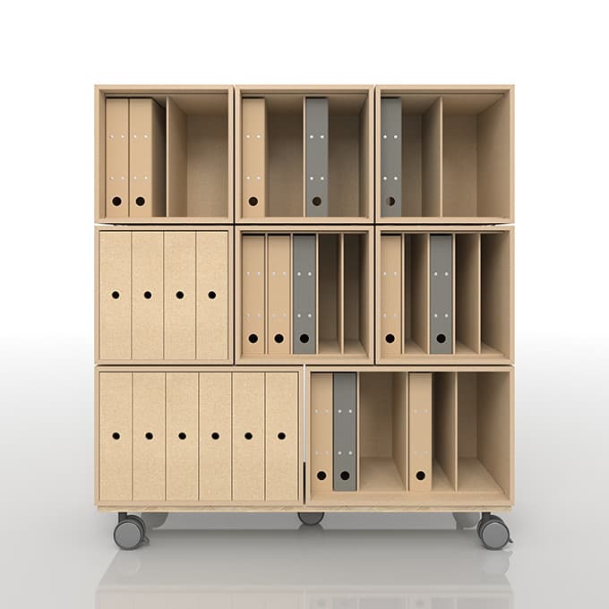 ファイルの収納 組み合わせ家具 ボックス家具