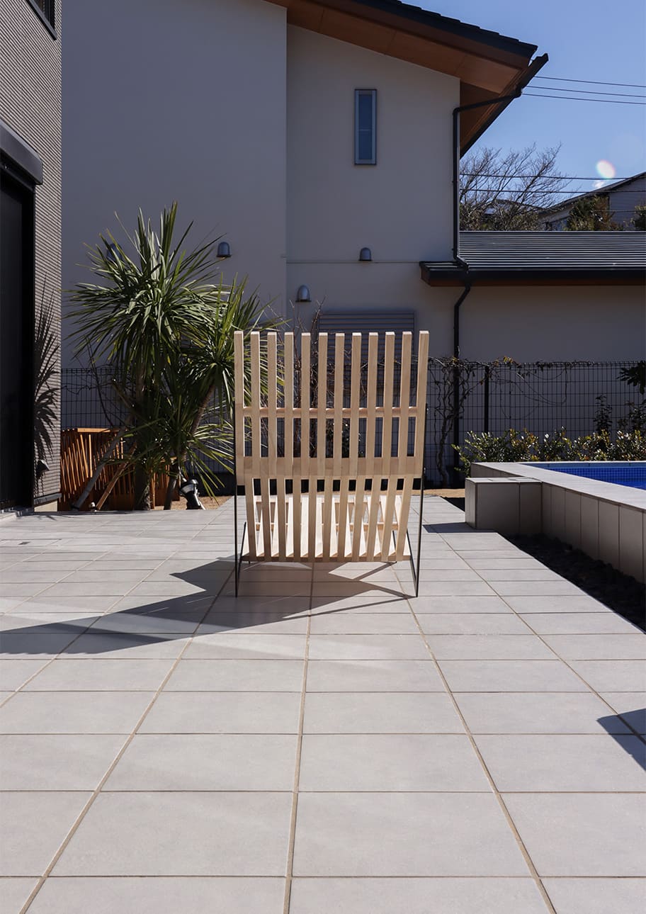 EXA シェーズロング 木製 椅子 アウトドアチェア 屋外チェア