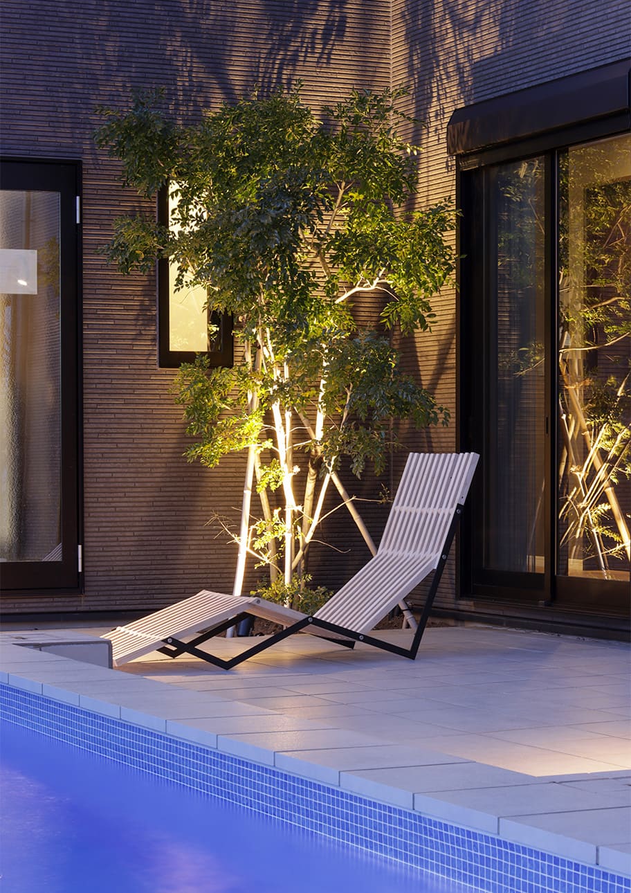 EXA シェーズロング 木製 椅子 アウトドアチェア 屋外チェア