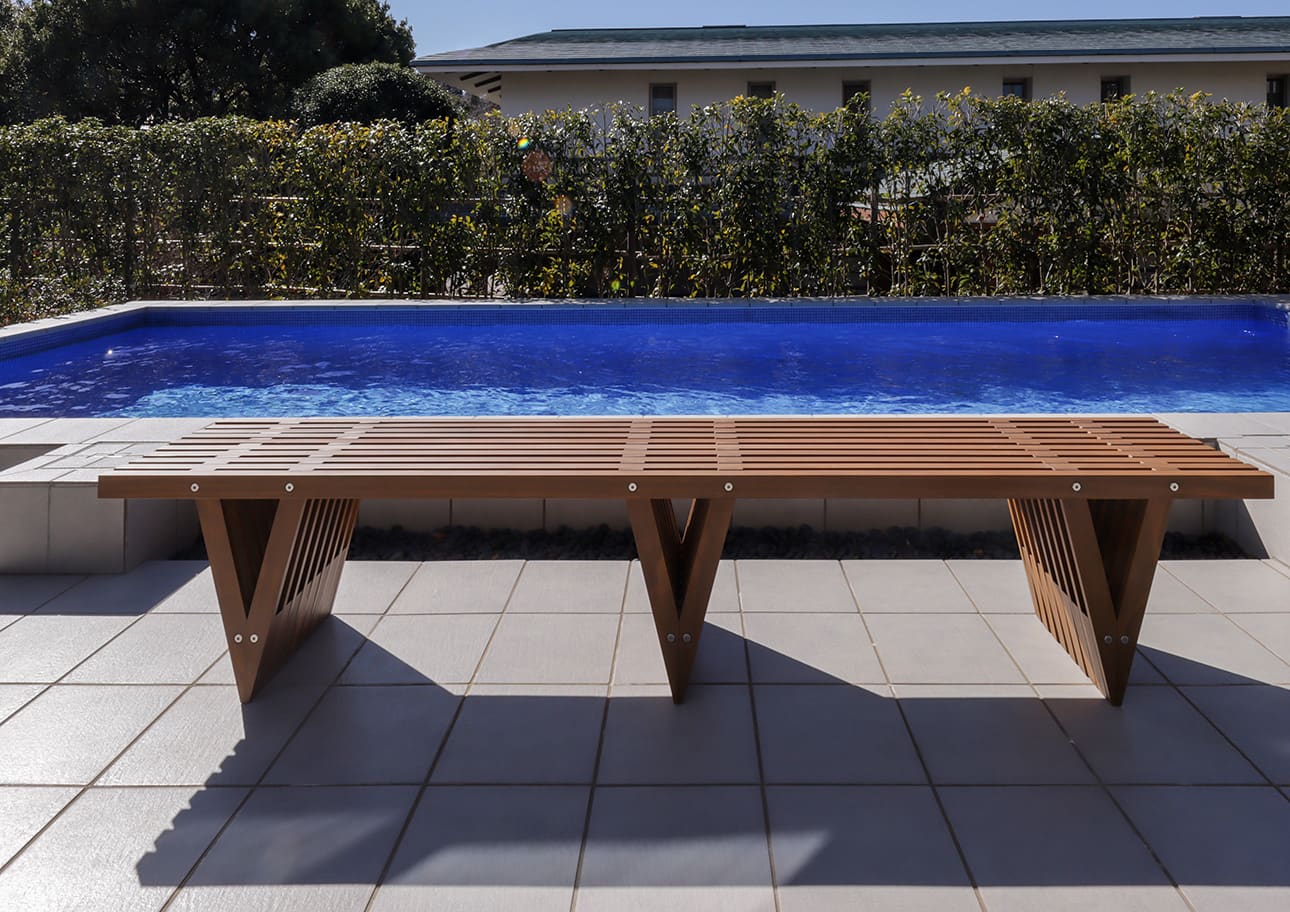 EXA ガーデンベンチ 木製 椅子 アウトドアチェア 屋外チェア