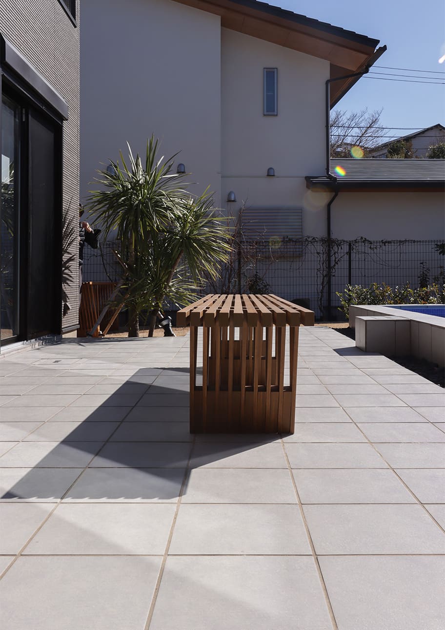 EXA ガーデンベンチ 木製 椅子 アウトドアチェア 屋外チェア