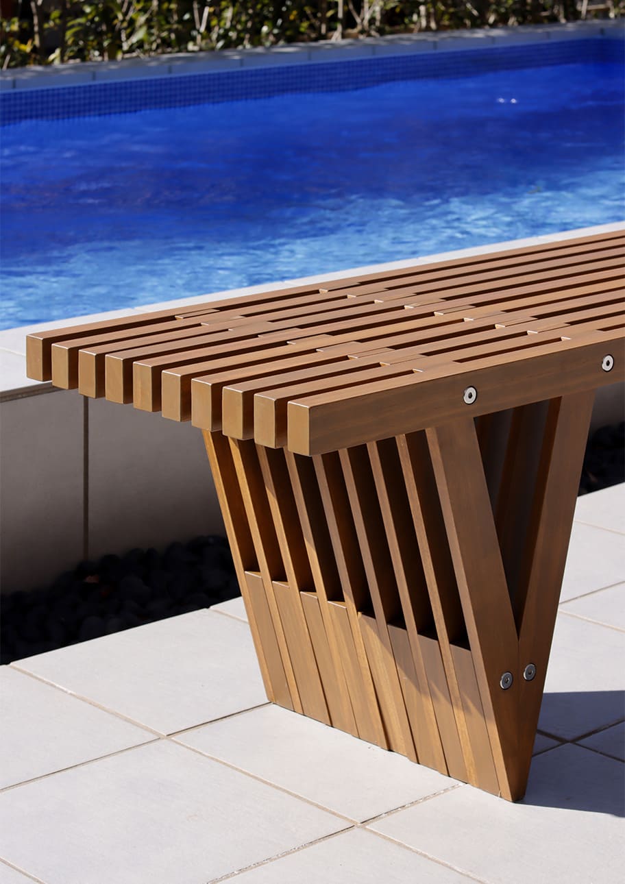 EXA ガーデンベンチ 木製 椅子 アウトドアチェア 屋外チェア