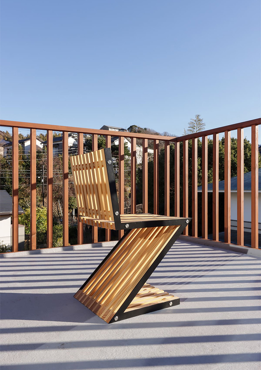 EXA ジグザグチェア 木製 椅子 アウトドアチェア 屋外チェア