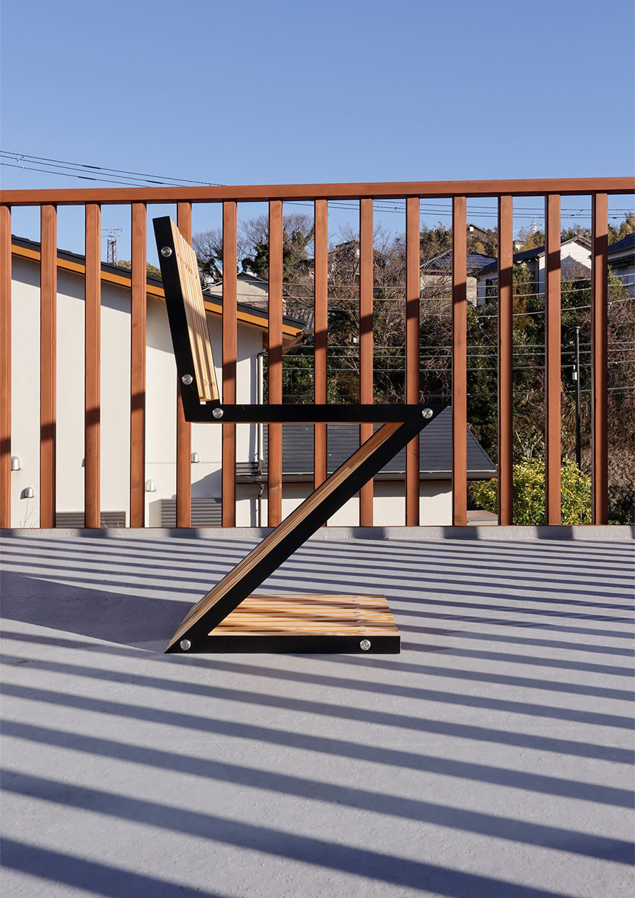 EXA ジグザグチェア 木製 椅子 アウトドアチェア 屋外チェア