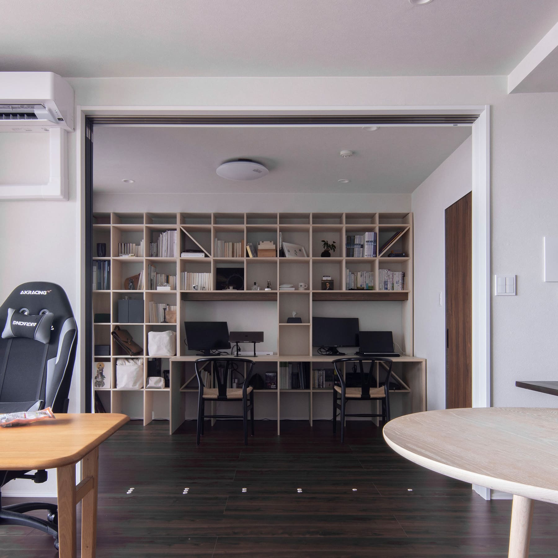 File782 夫婦の書斎 / Shelf カウンター付き本棚