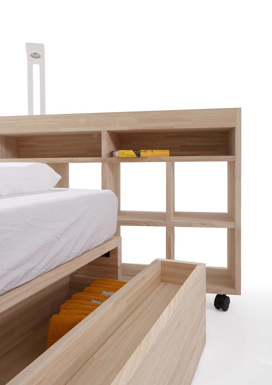Letto LT-02-S ひのきすのこベッド C型 シングル