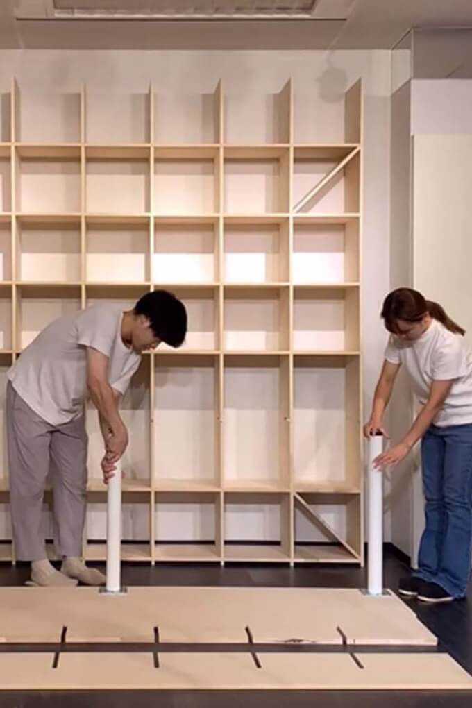 組み立て式で移動も容易