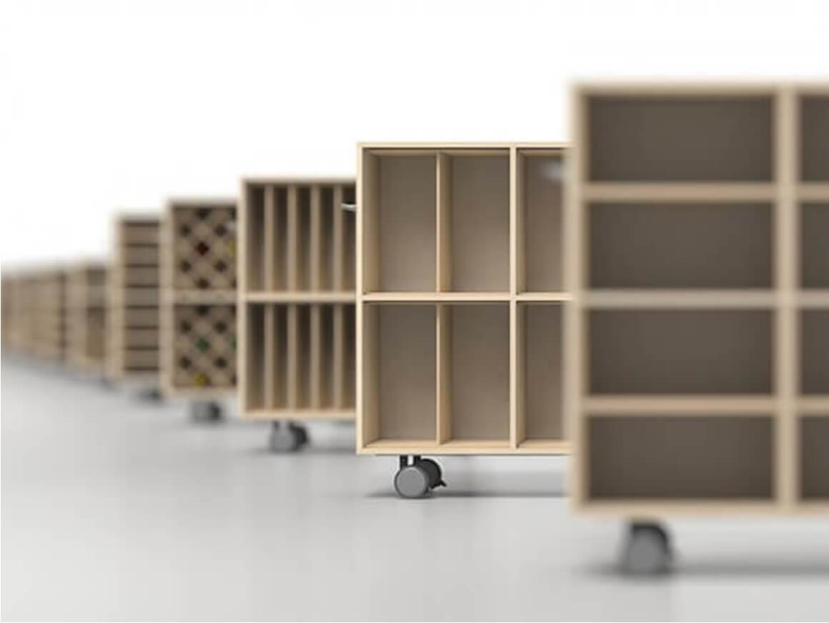 キャスター付き収納カート