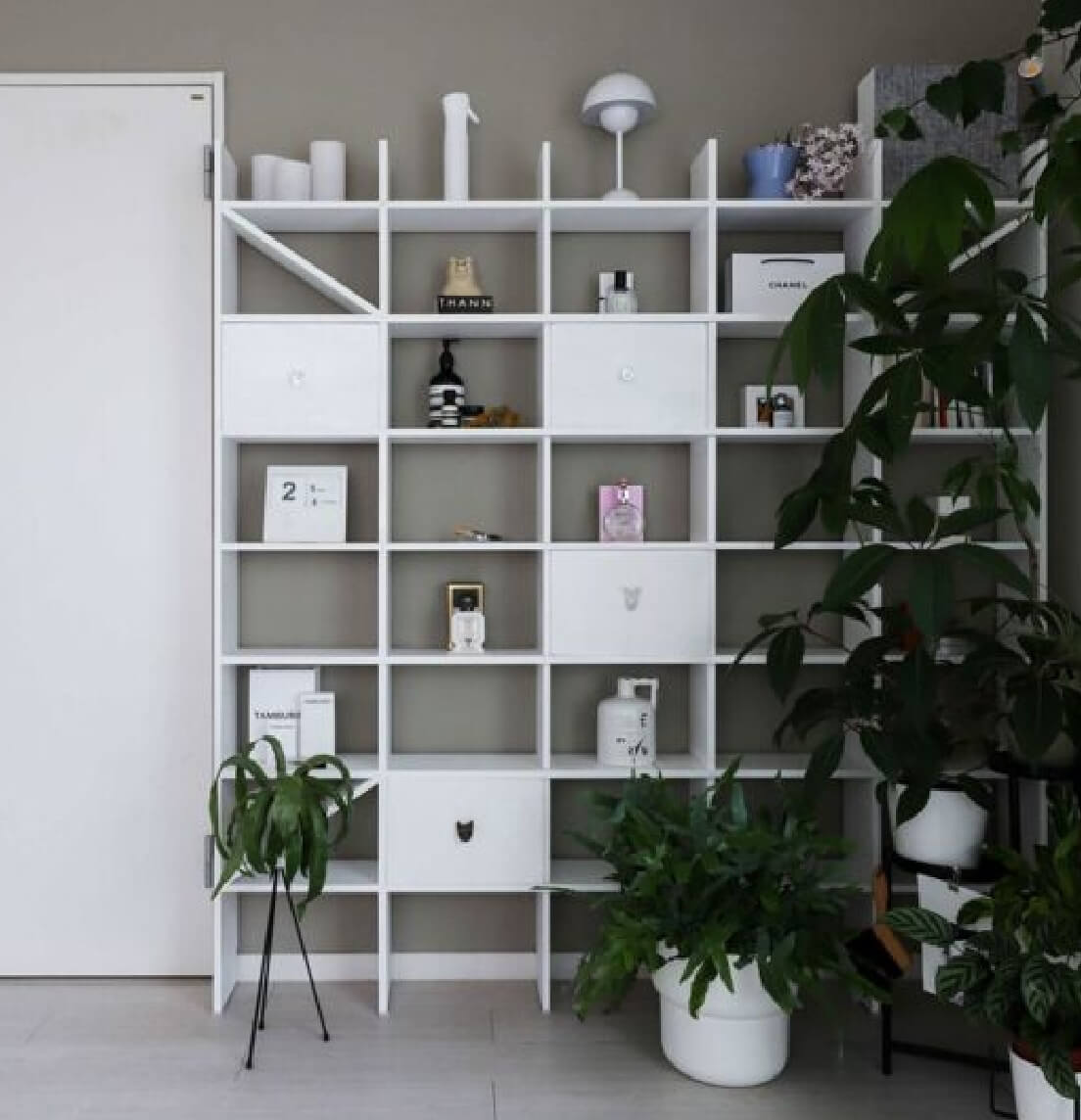 壁一面の収納本棚