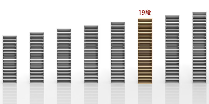 A4書類収納棚 19段