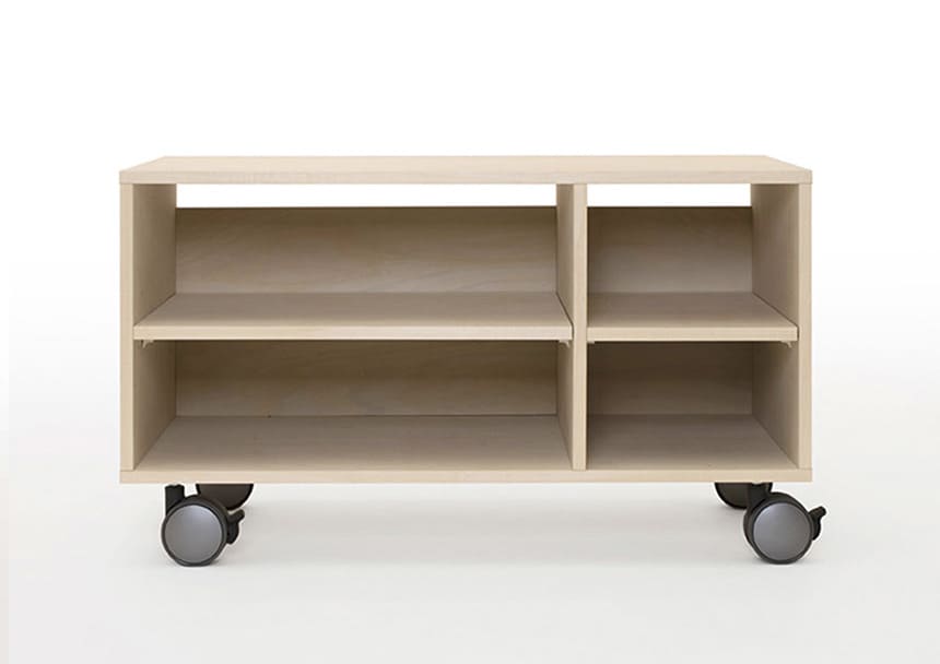 キャスター付きプリンター台 2段タイプ（A3用紙収納）