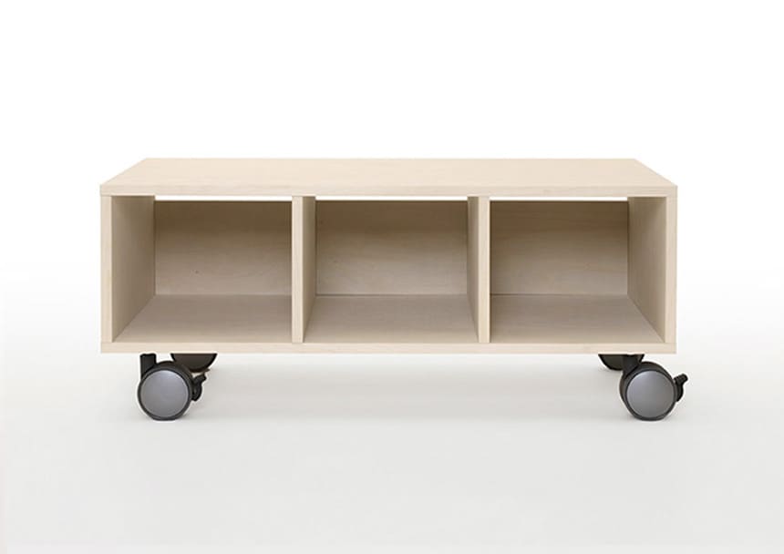 キャスター付きプリンター台 1段タイプ（A4用紙収納）