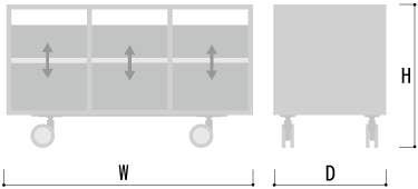 Storage Cart  キャスター付きプリンター台 2段タイプ（A4用紙収納）