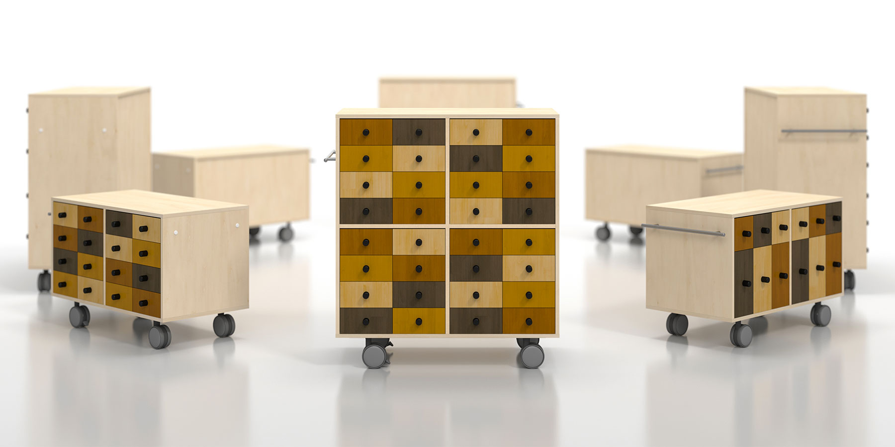 Storage Cart キャスター付きカラーチェスト | margherita（マルゲリータ）