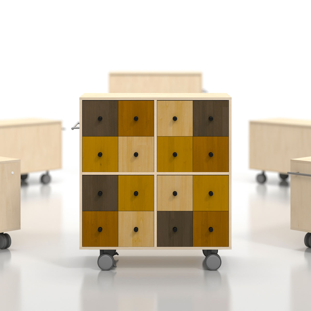 Storage Cart  キャスター付き収納カート CDチェスト 4段×4列