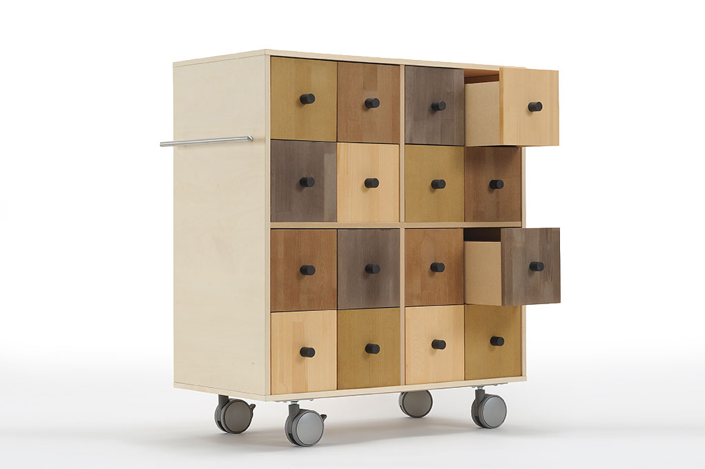 Storage Cart  キャスター付き収納カート CDチェスト 4段×4列