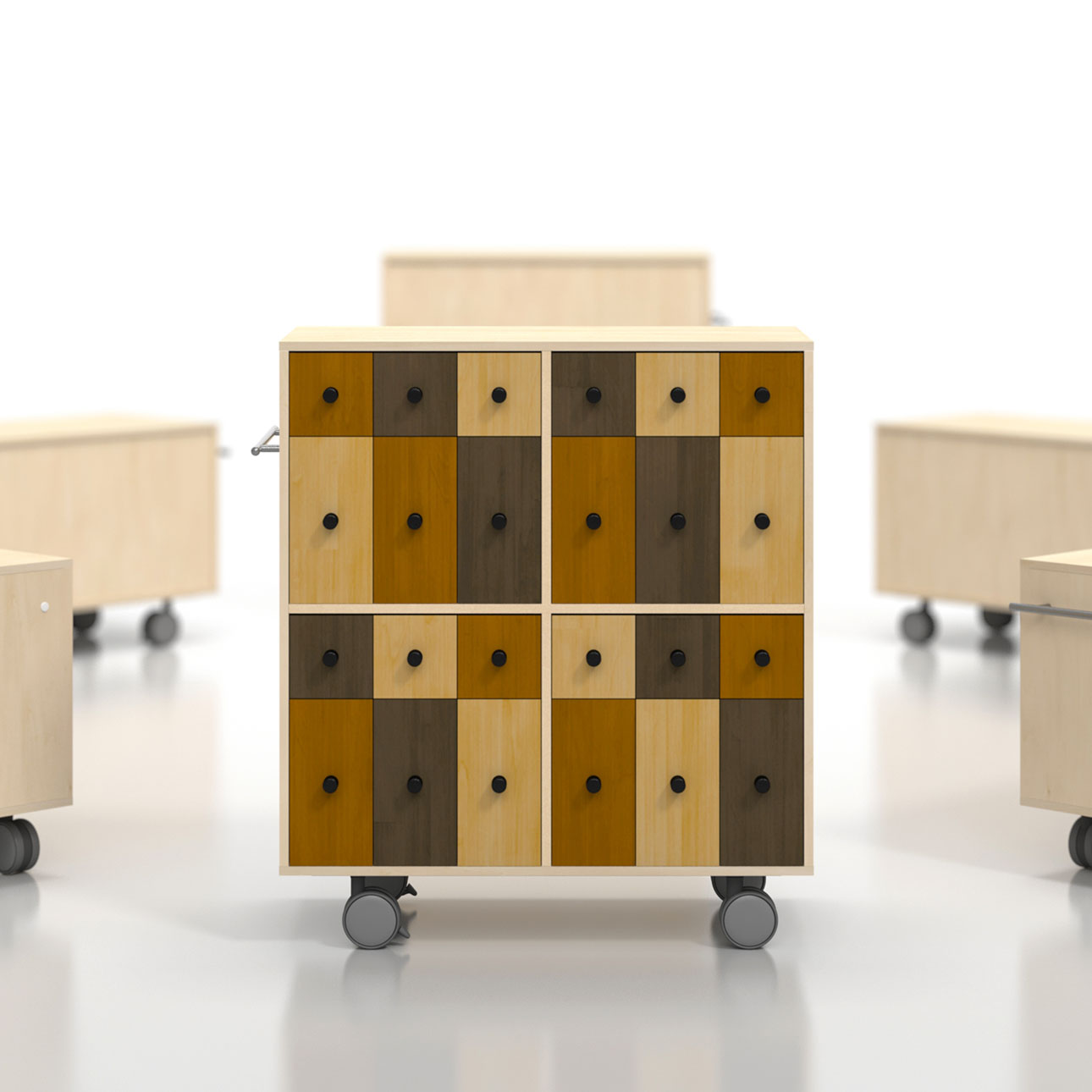 Storage Cart  キャスター付き収納カート 小物チェスト 4段×6列