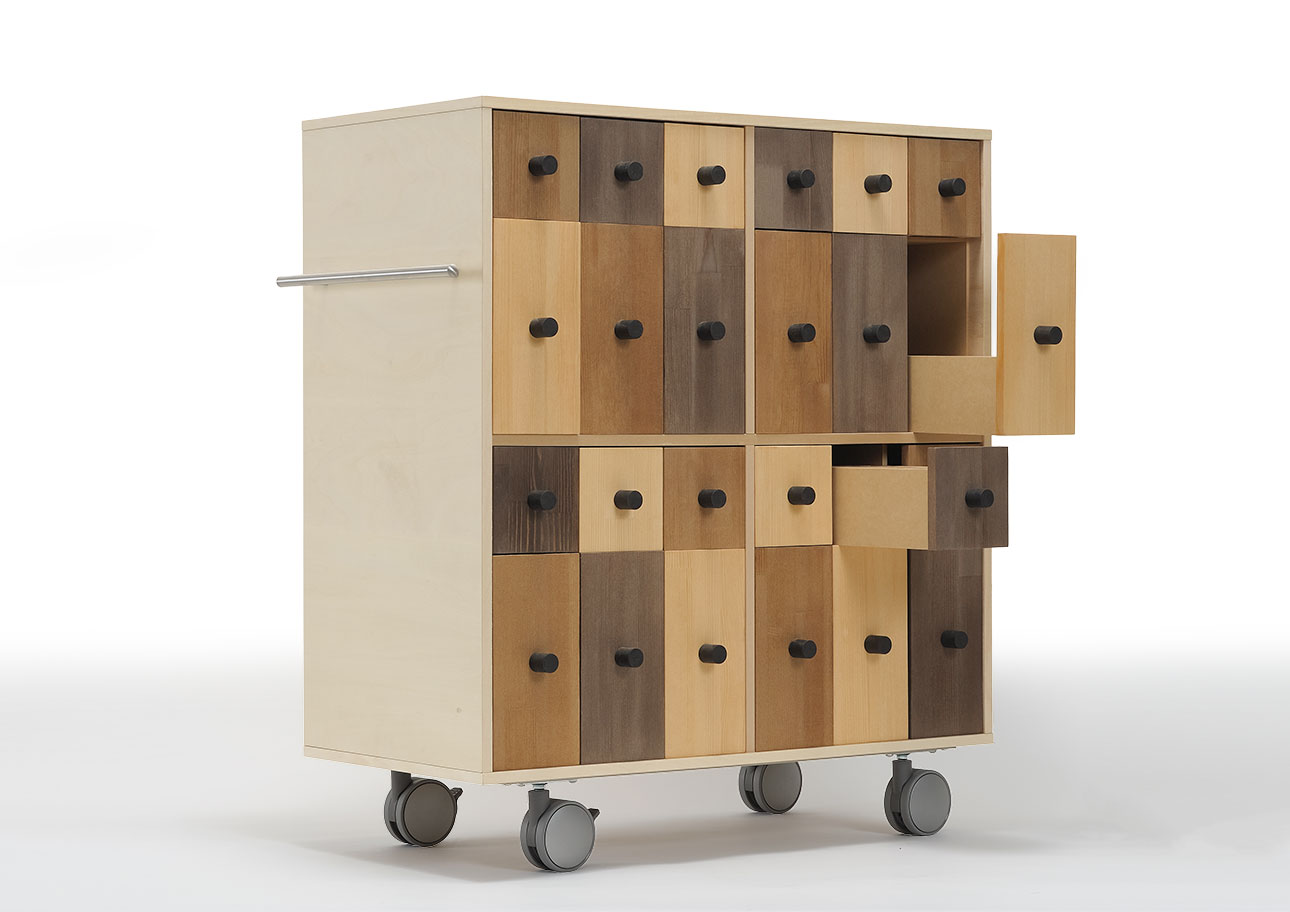 Storage Cart  キャスター付き収納カート 小物チェスト 4段×6列