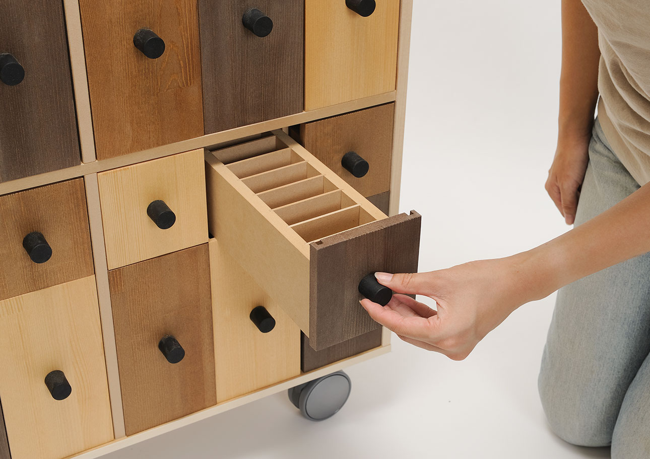 Storage Cart  キャスター付き収納カート 小物チェスト 4段×6列