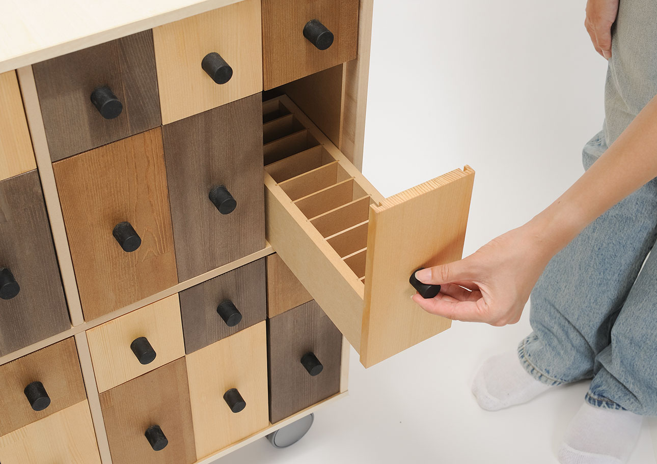 Storage Cart  キャスター付き収納カート 小物チェスト 4段×6列