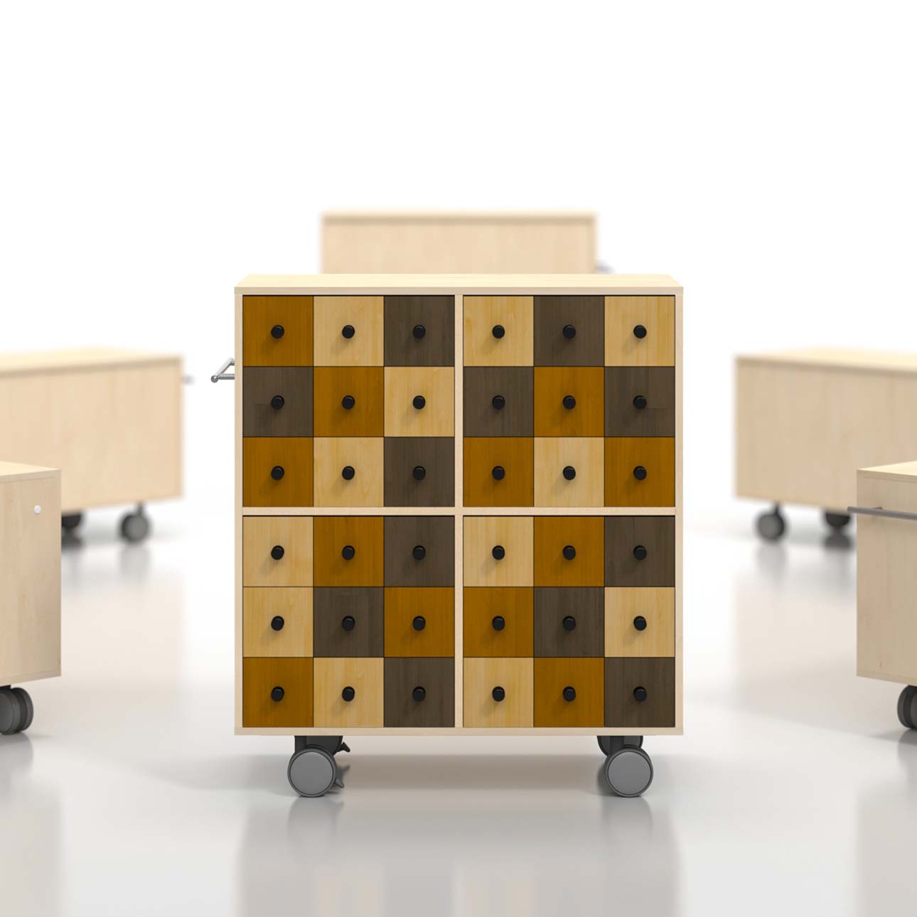 Storage Cart  キャスター付き収納カート 小物チェスト 6段×6列