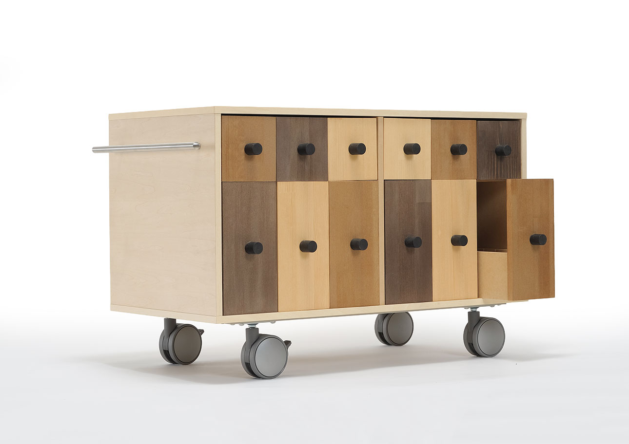 Storage Cart  キャスター付き収納カート CDチェスト 2段×6列 ロータイプ