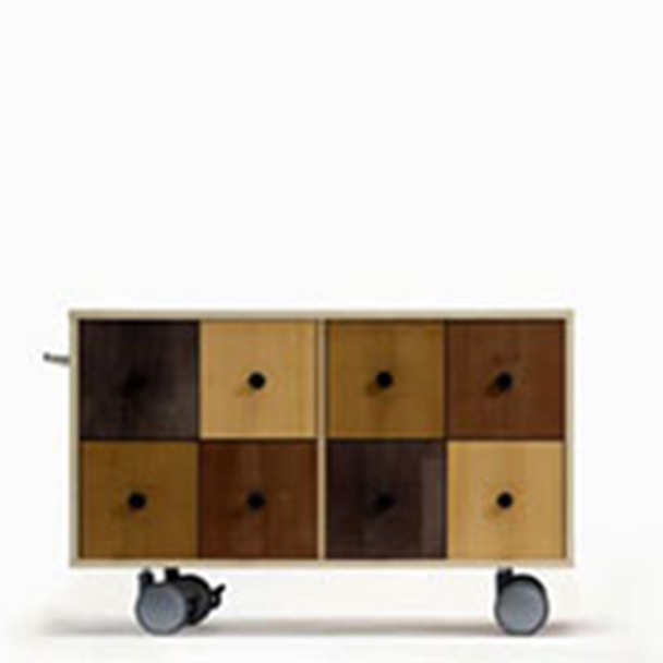 Storage Cart キャスター付き CDチェスト 4列 ロータイプ