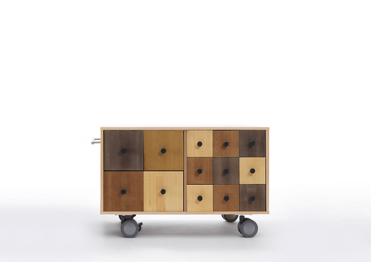 Storage Cart  キャスター付き収納カート カラーチェスト ロータイプ 自分で組み合わせ