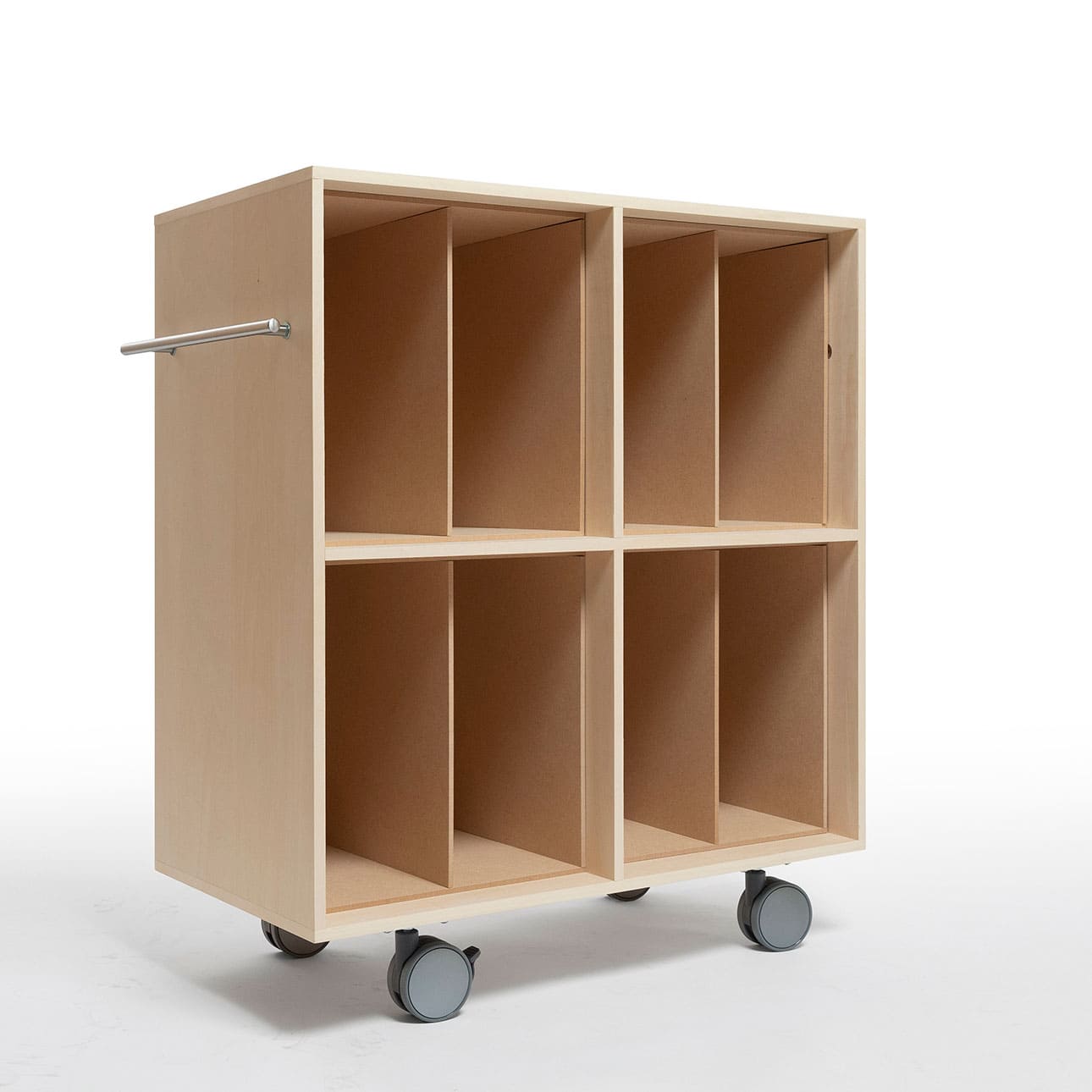 Storage Cart  キャスター付き収納カート  パーティションインナー レコード収納カート 仕切り付き 2列