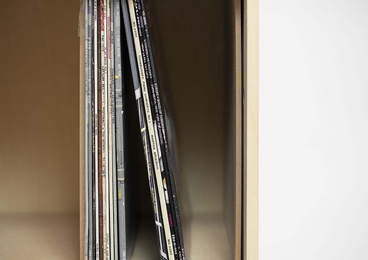 Storage Cart  キャスター付き収納カート  パーティションインナー レコード収納カート 仕切り付き 2列