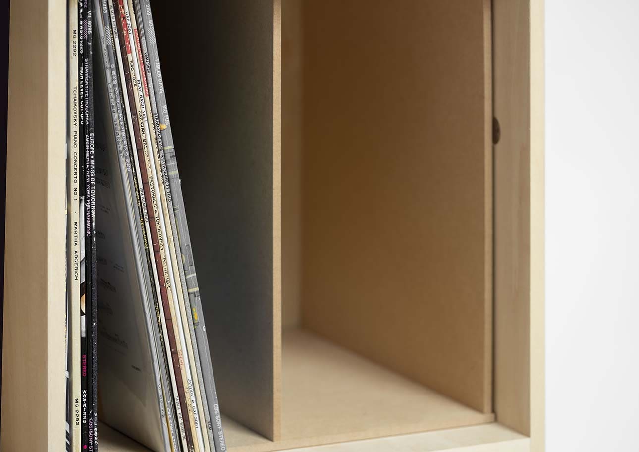 Storage Cart  キャスター付き収納カート  パーティションインナー レコード収納カート 仕切り付き 2列