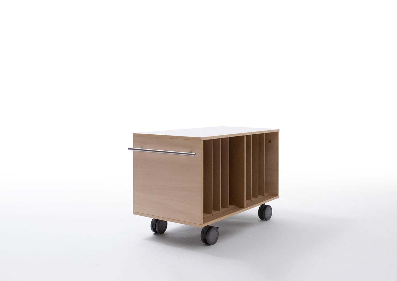 Storage Cart キャスター付き収納カート パーティションインナー レコード収納カート 仕切り付き 5列 ロータイプ