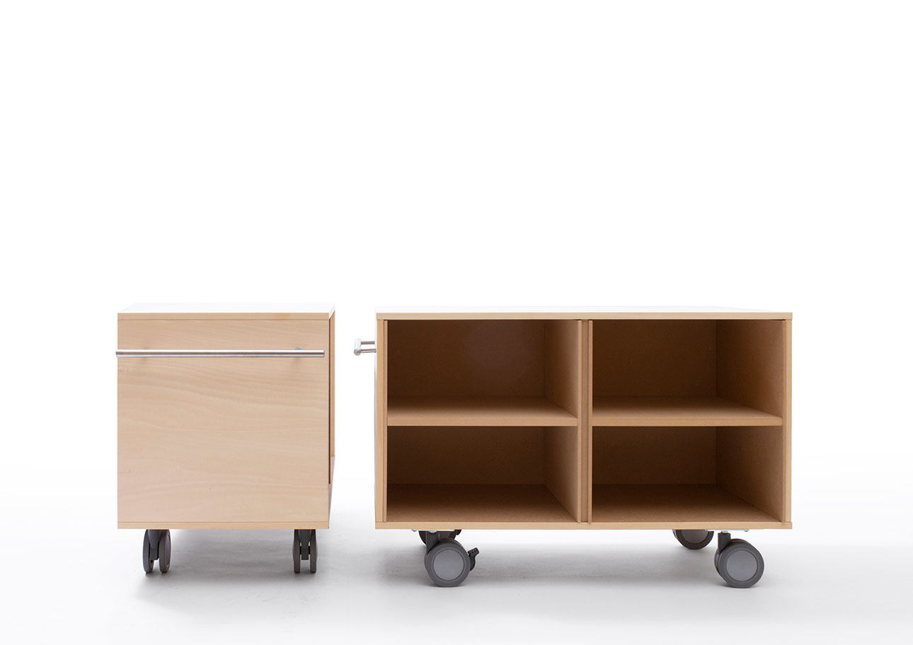 Storage Cart  キャスター付き収納カート  パーティションインナー A4書類・ファイル収納カート 2段 ロータイプ