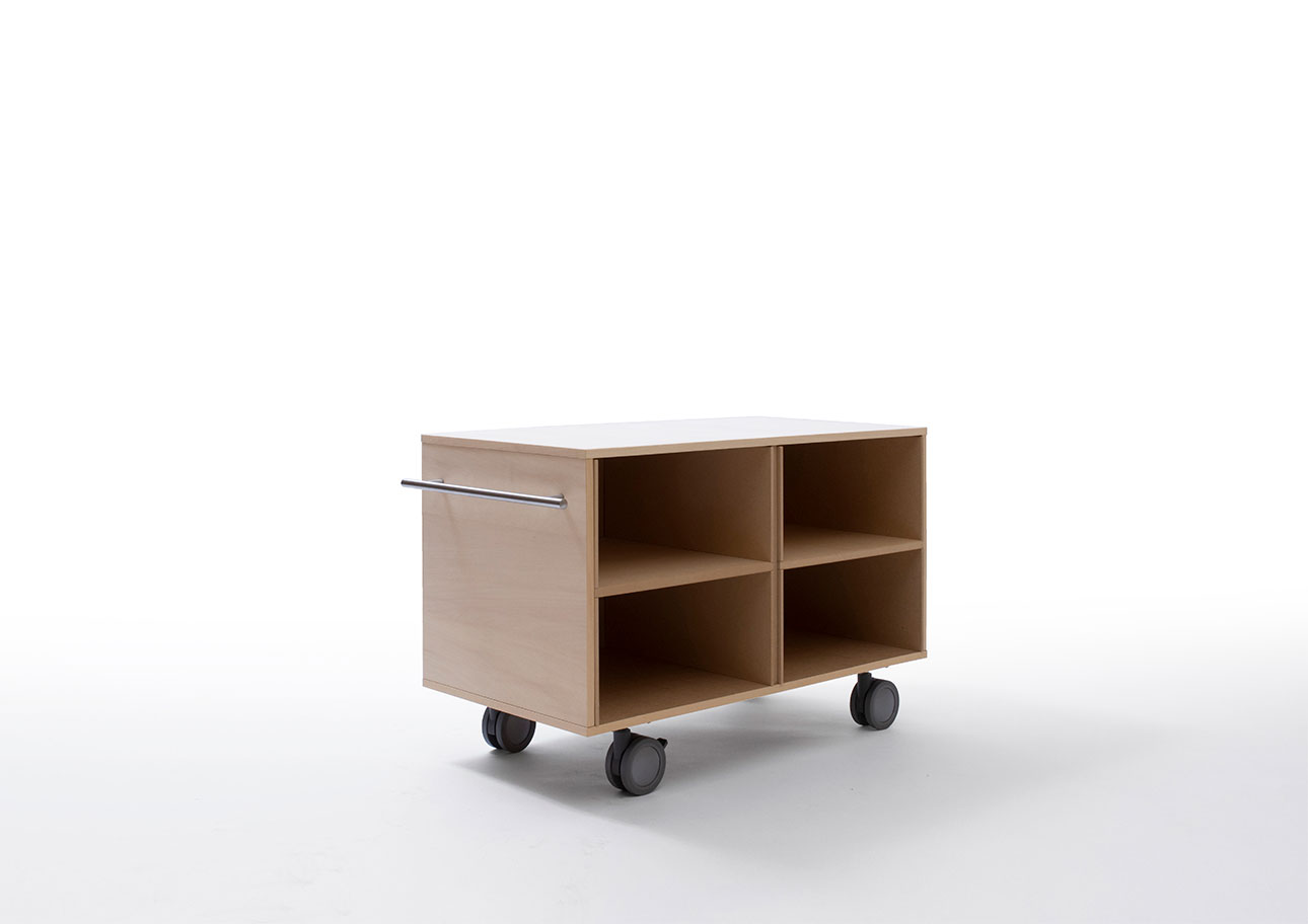 Storage Cart  キャスター付き収納カート  パーティションインナー A4書類・ファイル収納カート 2段 ロータイプ