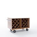 Storage Cart  キャスター付き収納カート  パーティションインナー ワイン収納カート ロータイプ
