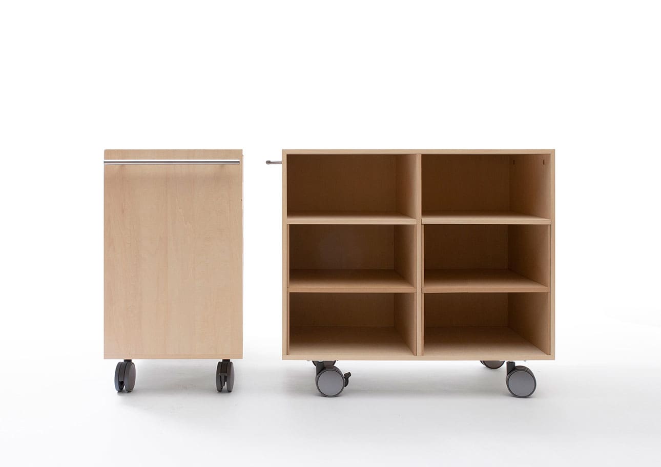 Storage Cart キャスター付き収納カート パーティションインナー A4書類・ファイル収納カート 2段 ミドルタイプ