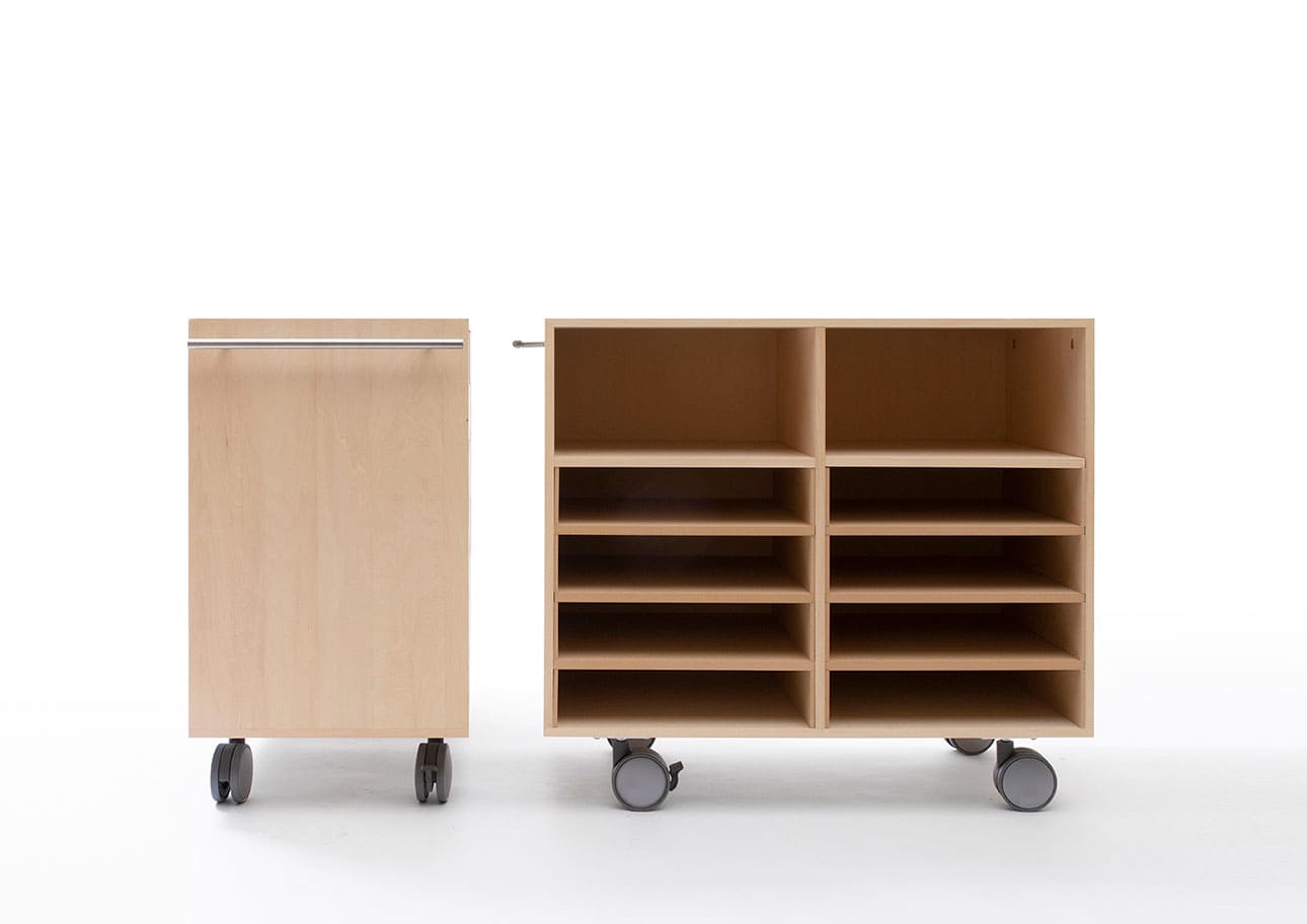 Storage Cart  キャスター付き収納カート  パーティションインナー A4書類・ファイル収納カート 4段 ミドルタイプ