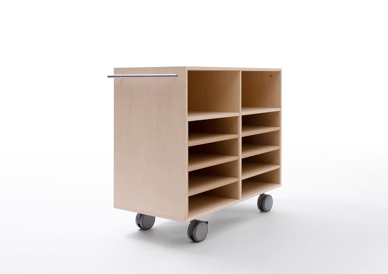 Storage Cart  キャスター付き収納カート  パーティションインナー A4書類・ファイル収納カート 4段 ミドルタイプ