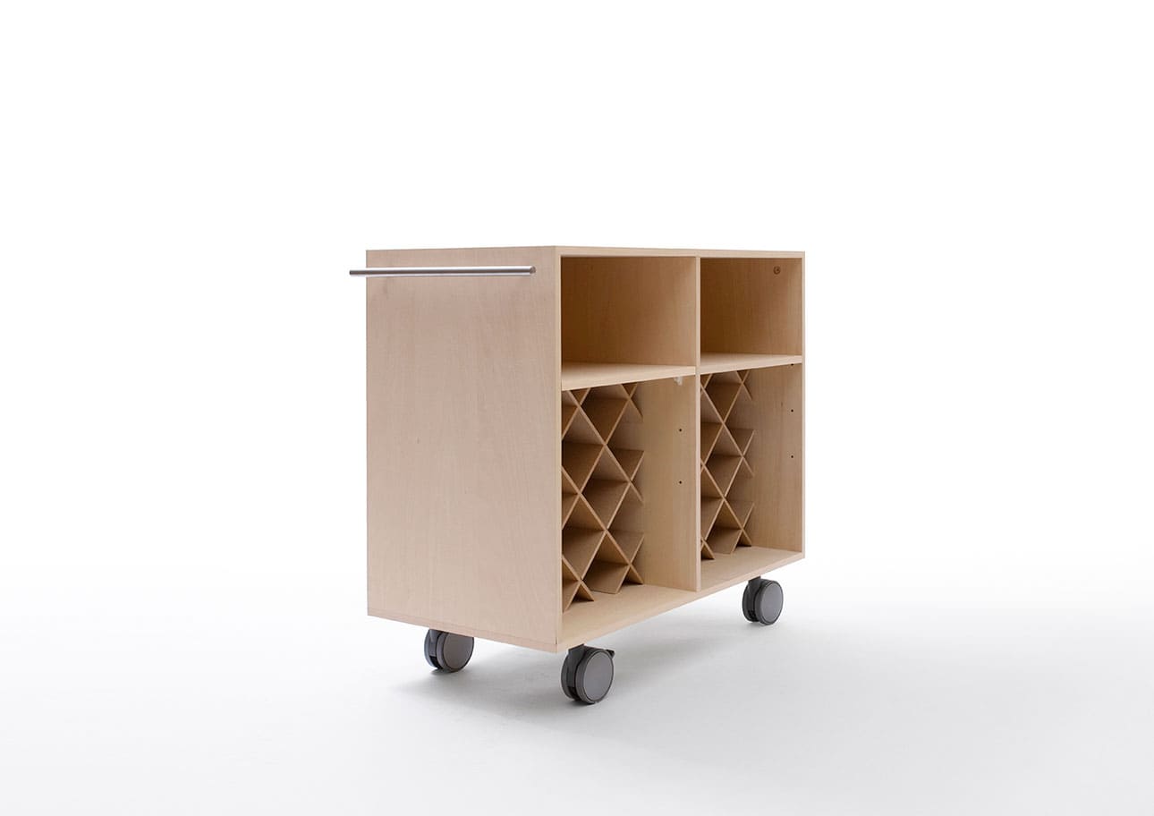 Storage Cart  キャスター付き収納カート  パーティションインナー ワイン収納カート ミドルタイプ