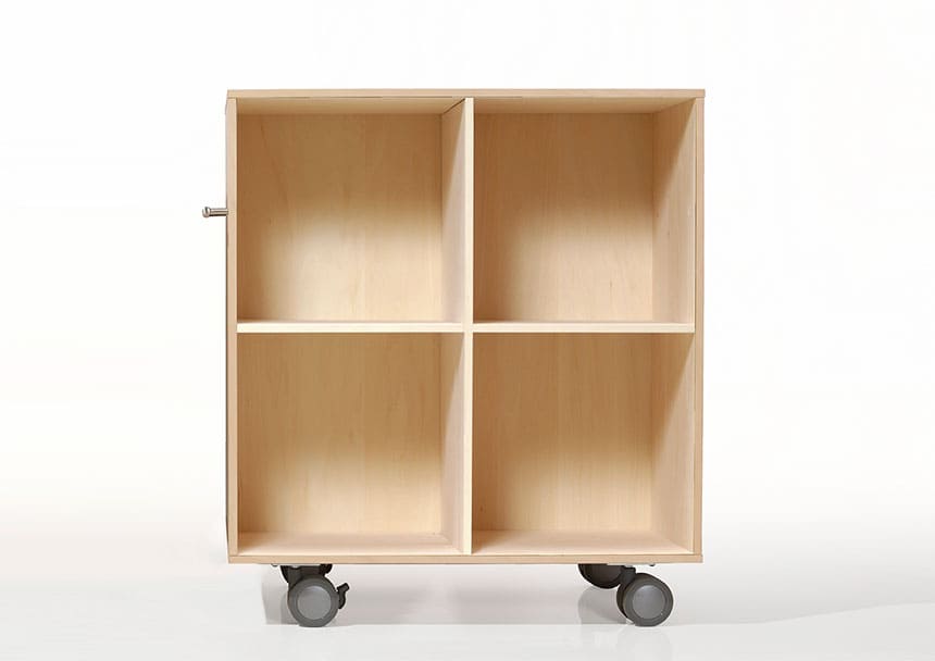 キャスター付き LPレコード収納カート(本棚)