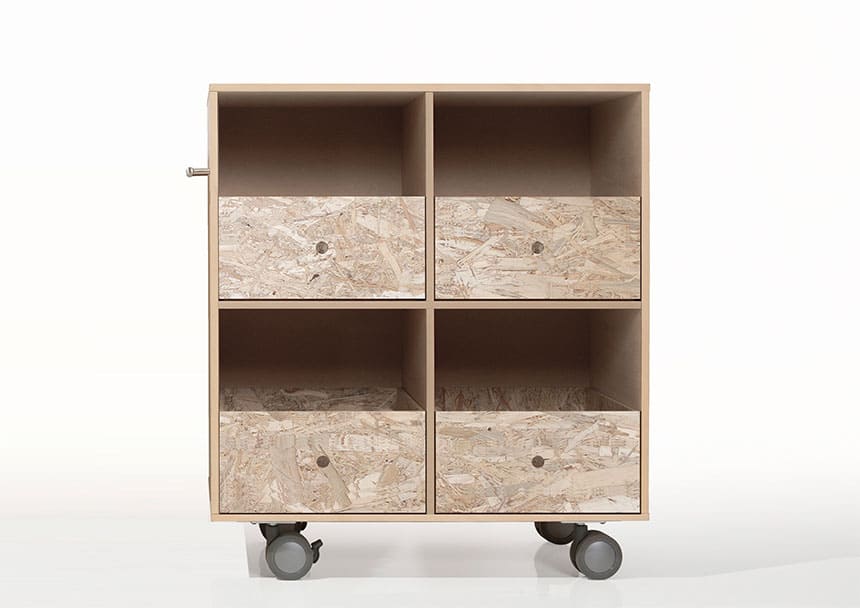 キャスター付き 玩具箱 2段×2列