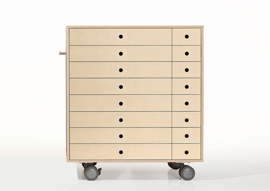 キャスター付き A3書類引き出し収納カート