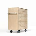 Storage Cart  キャスター付き収納カート 標準タイプ A4書類引き出し収納カート 浅め